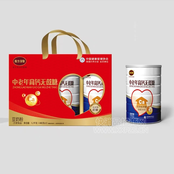 南方淳臻中老年高钙无蔗糖豆奶粉