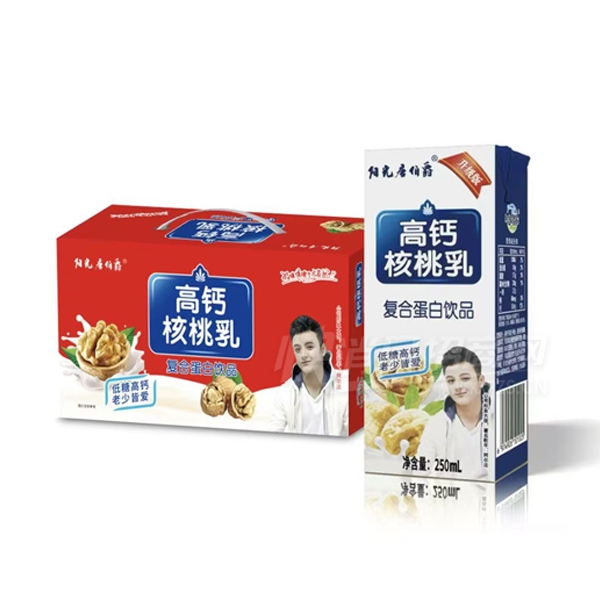 阳光唐伯爵高钙核桃乳复合蛋白饮品250ml