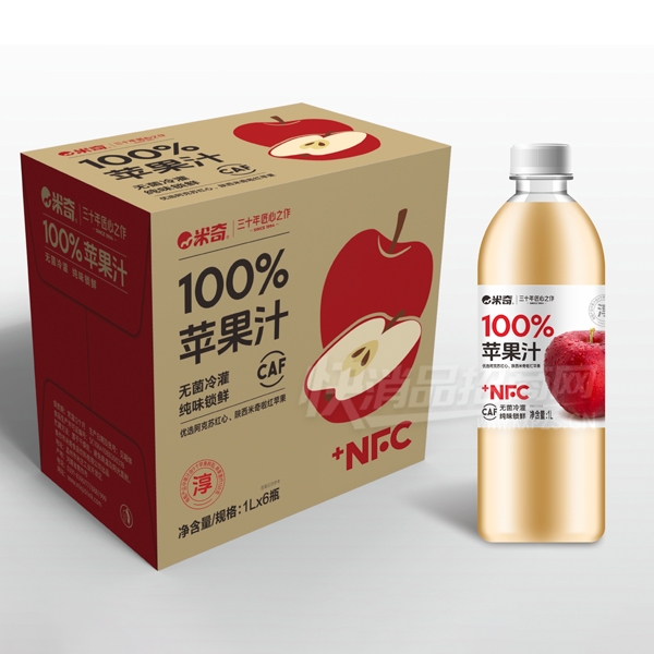 �����֭����100%ƻ��֭1L��6ƿ