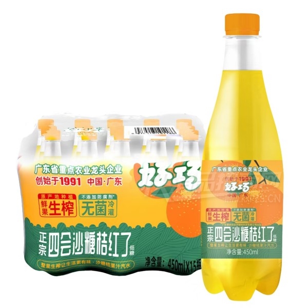 �����Ļ�ɳ�ǽۺ��˹�֭��ˮ450ml��15ƿ��Ʒͼ