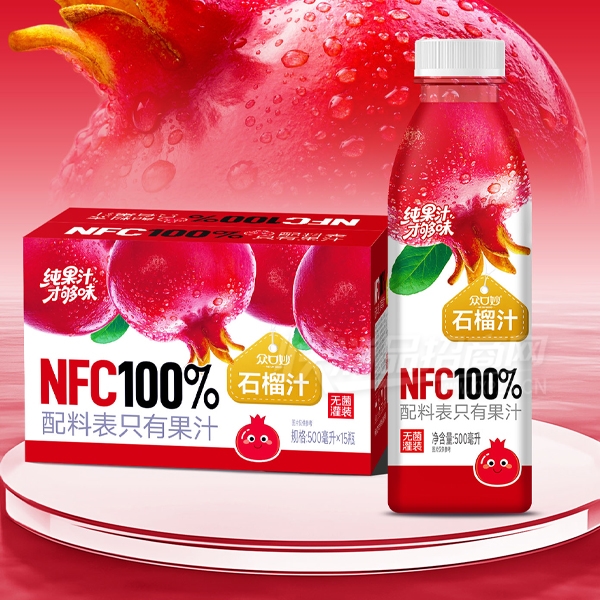 �ڿ���NFC��֭500ml��װʯ��֭