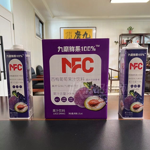 ��ĥ�ʹ�100%��÷���ѹ�֭����1.5L��6